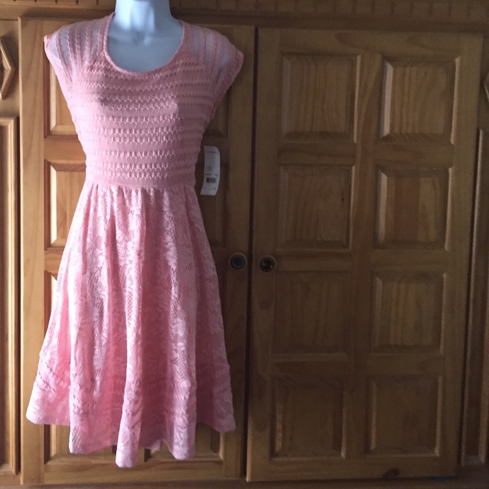 NY Collection spring pink lace dress